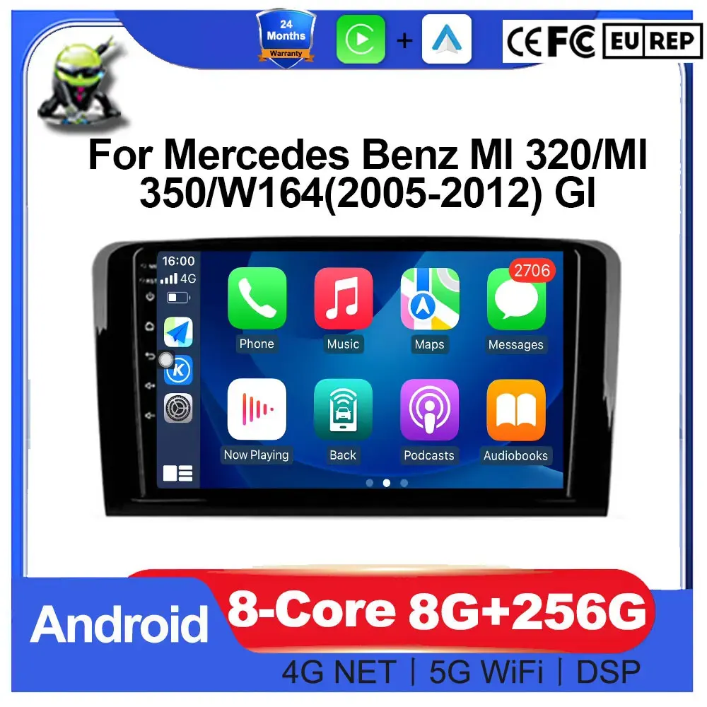 Автомагнитола на Android для Mercedes Benz Ml 320 мл 350 W164 2005 - 2012 Gl радио мультимедиа