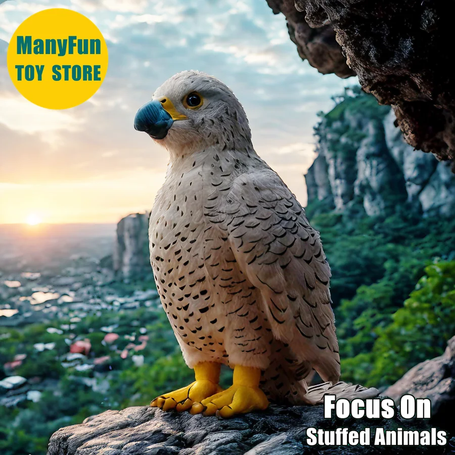 Фото Плюшевая игрушка Gyrfalcon: реалистичный белый сапсан, имитация снежного сапсана, плюшевая кукла-ястреб, подарок №2
