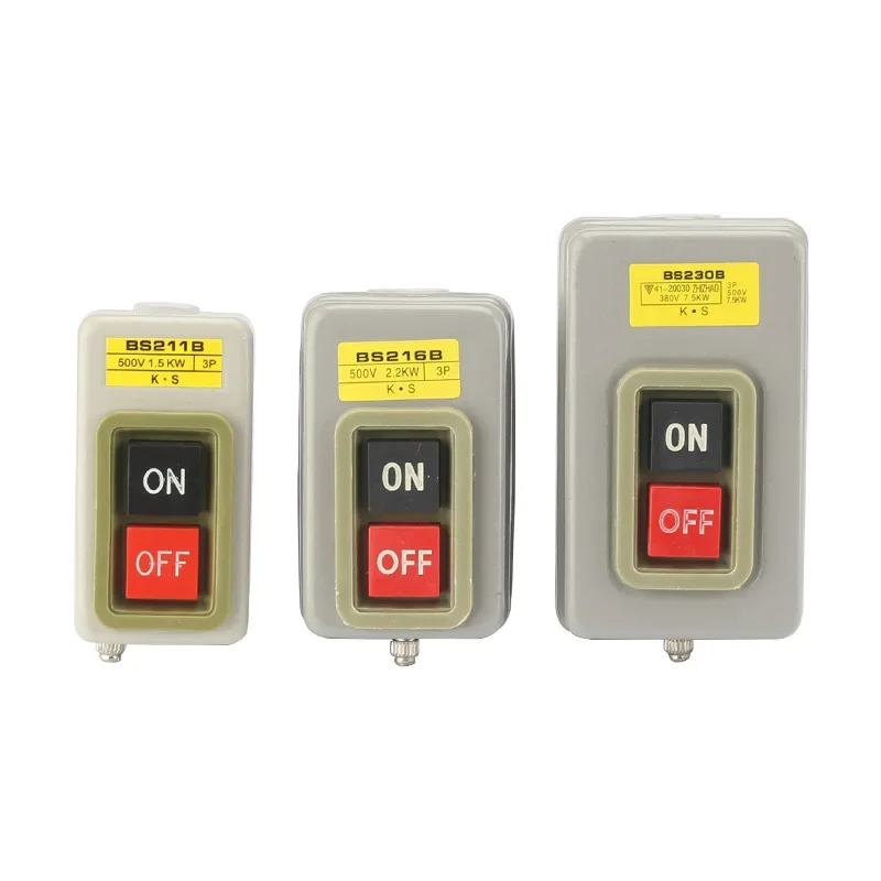 BS211B BS216B BS230B Кнопочный переключатель запуска AC380V 3-фазное управление двигателем