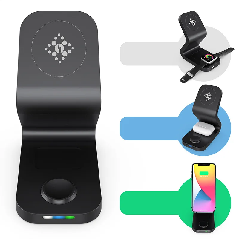 

Беспроводное зарядное устройство 15 Вт, магнитное, для IPhone 13, 12 Pro, Airpods Pro 2, Watch 7, 6, 5