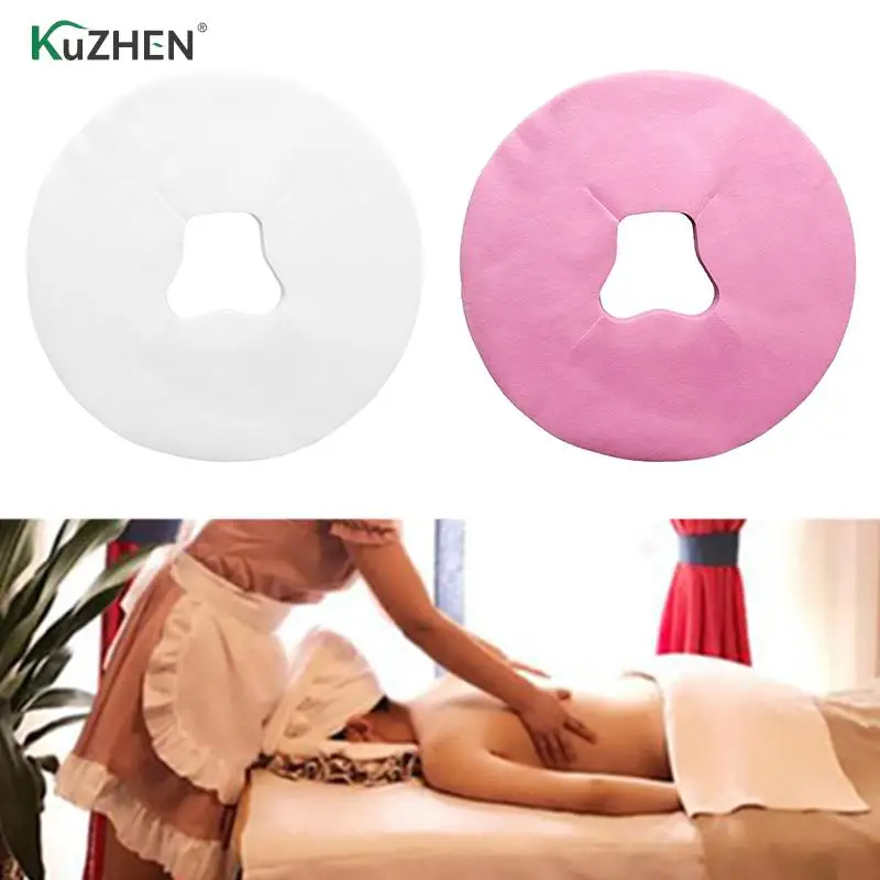 

Beauty Salon SPA Massage Cushion Disposable Face Pillow Cover Cushion Cover Massage Face Cradle Table Head Rest Face Hole Cover