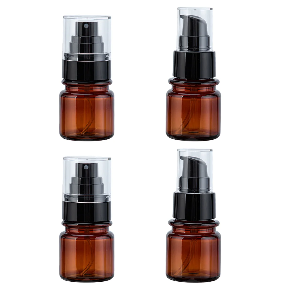 

1 Set of Refillable Spray Bottles Cosmetics Bottles Pump Lotion Bottles Brown