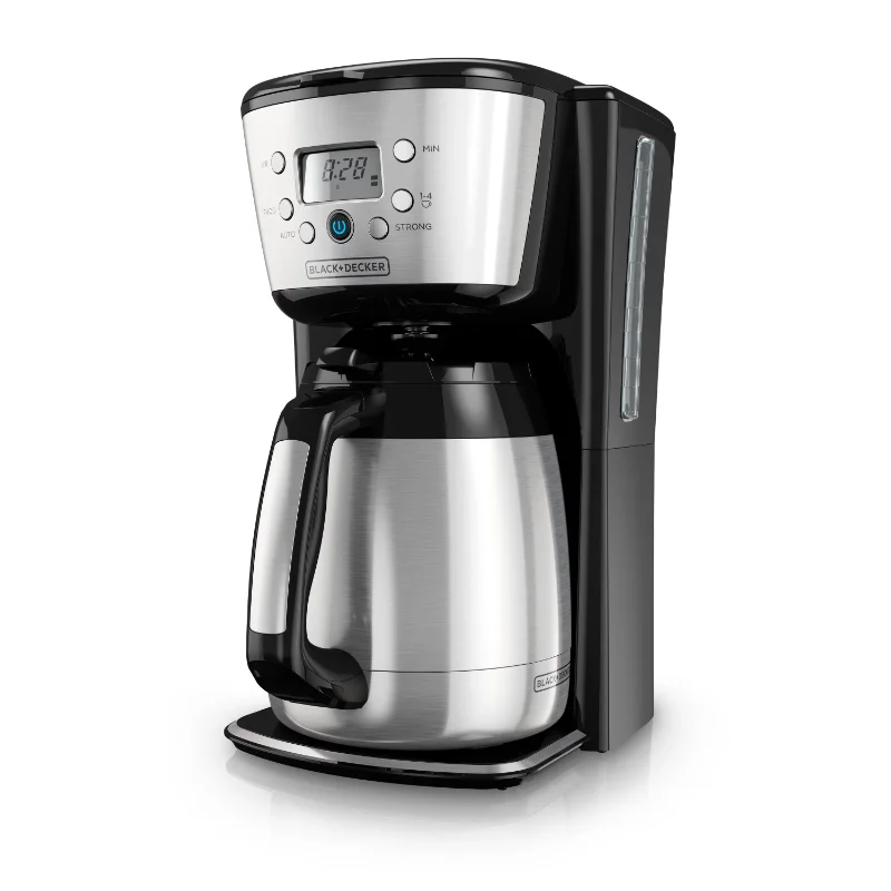 

Black 12 Cup Drip Coffee Maker with Thermal Carafe