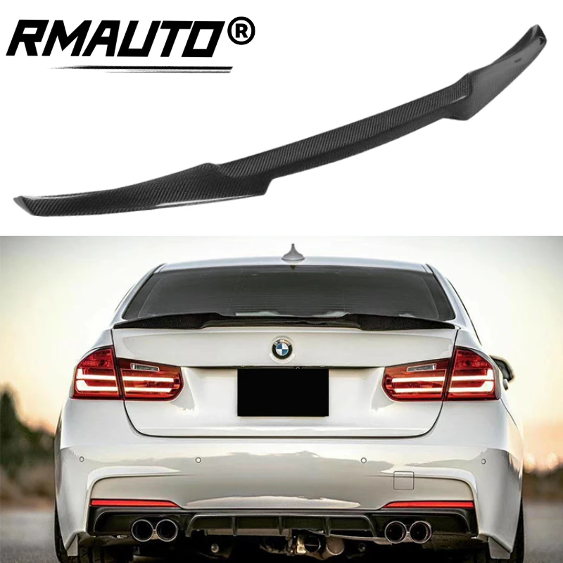 

RMAUTO Carbon Fiber M4 Car Rear Trunk Spoiler Wing For BMW F30 3 Series F80 M3 2013-2018 Rear Wing Spoiler Lip Body Styling Kit
