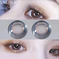 MILL CREEK Yearly Colored Contact Lenses For Eye with Diopter Natural Cosmetics Green Blue Contact Lenses Beautiful Pupil Pair
