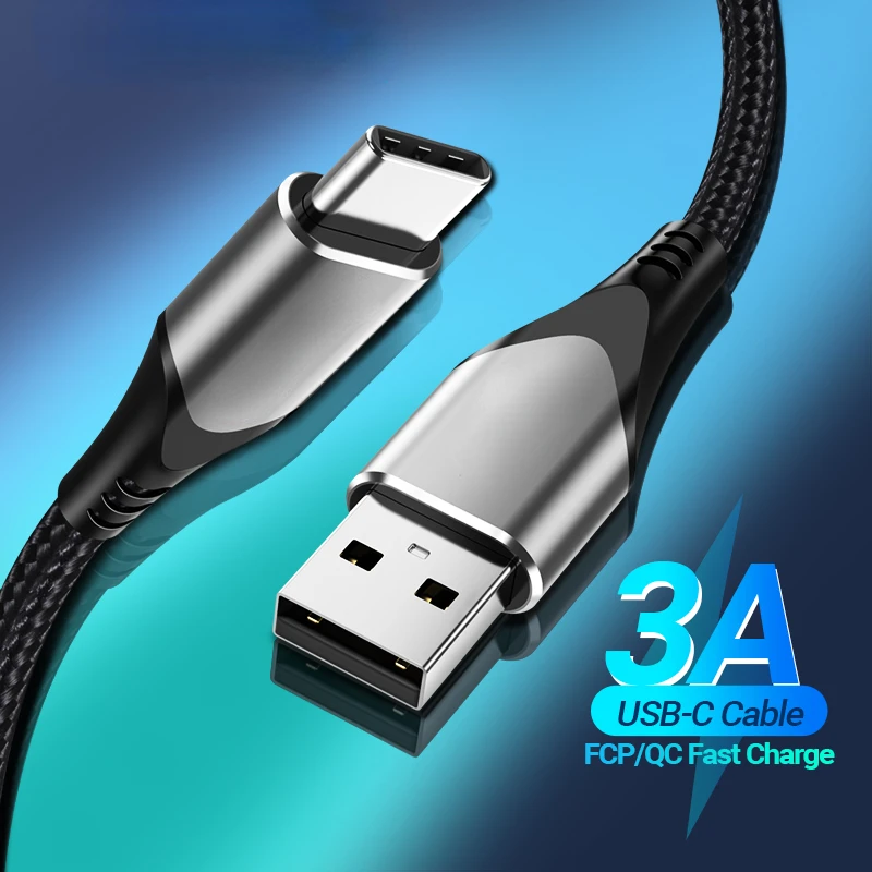 

USB Type C Cable for huawei P40 3A Fast USB Charging USB C Charger Date Wire for Xiaomi Redmi note 8 Type-C Cabo Cable