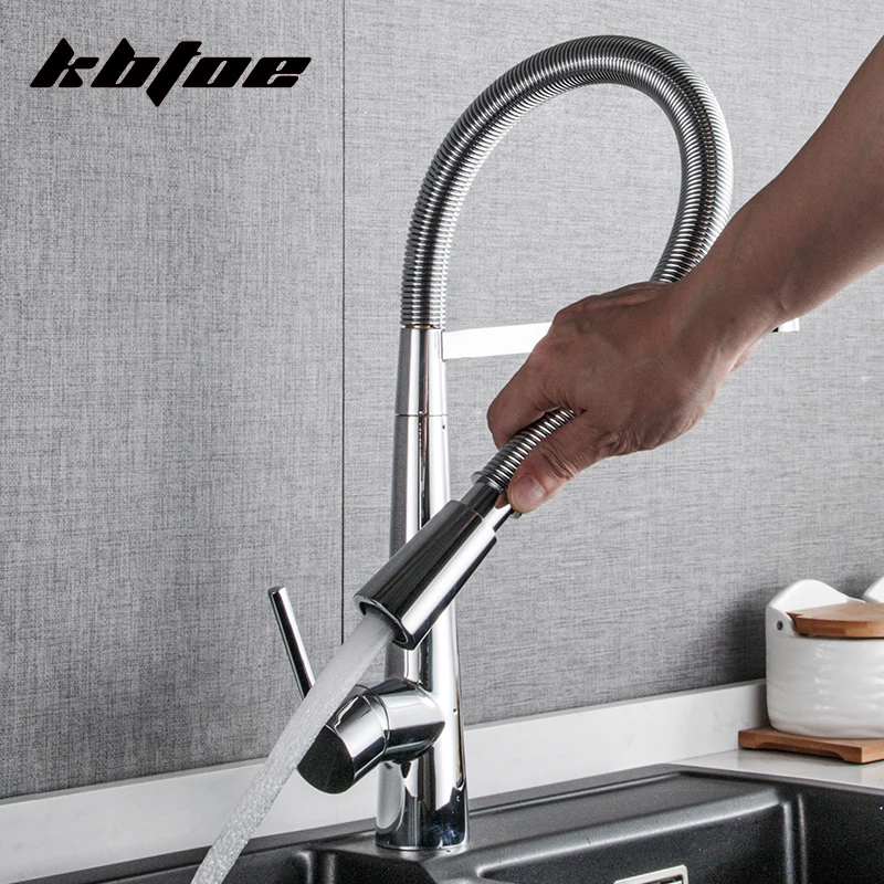 Хромированный кухонный смеситель латунный кран на раковину с поворотом 360