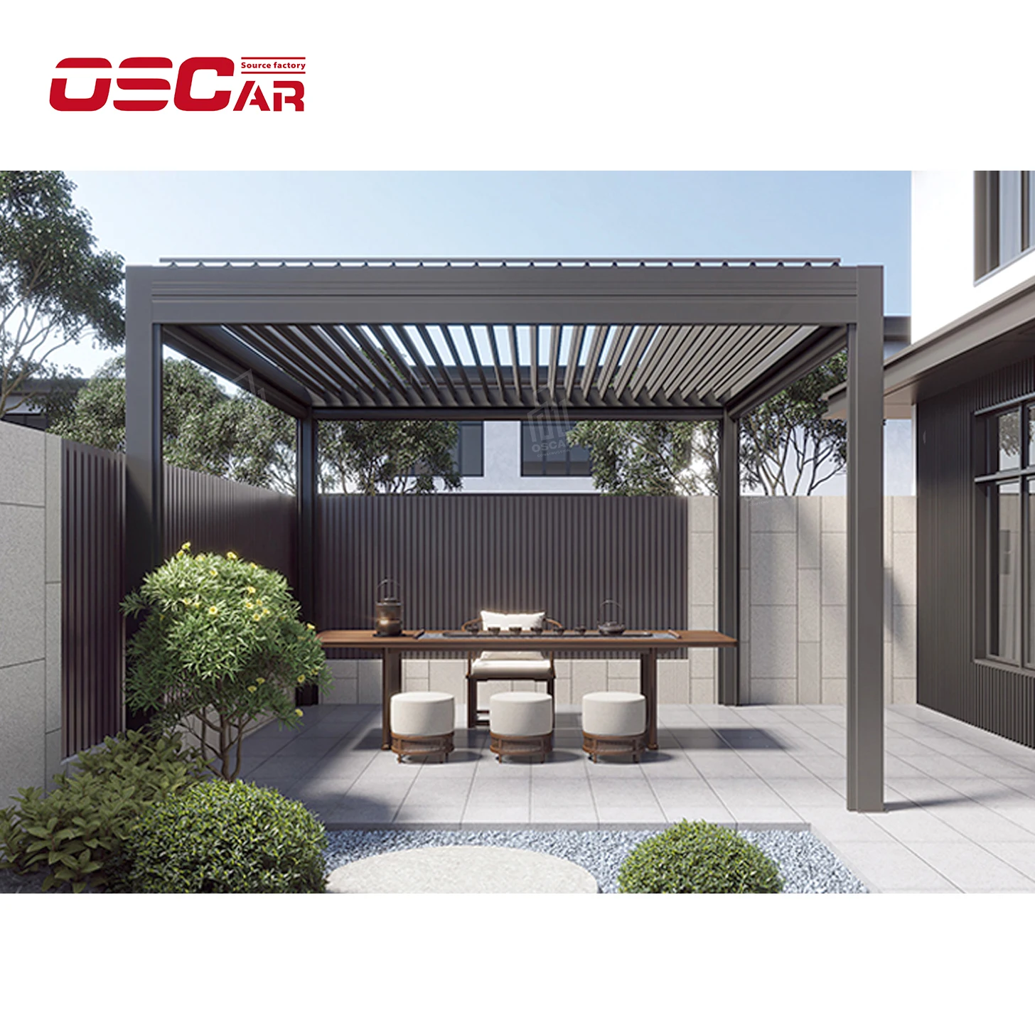 Водонепроницаемый современный навес для балкона Электрический Стальной бассейн