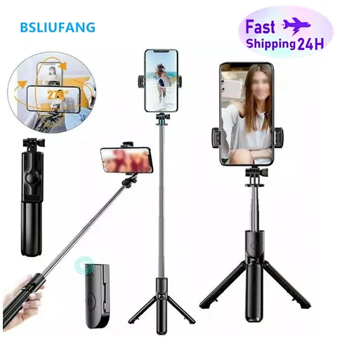 BSLIUFANG 3 в 1, беспроводная Bluetooth-палка для селфи, штатив, монопод, подставка, держатель для телефона, уличный мобильный телефон для путешествий, прямая трансляция