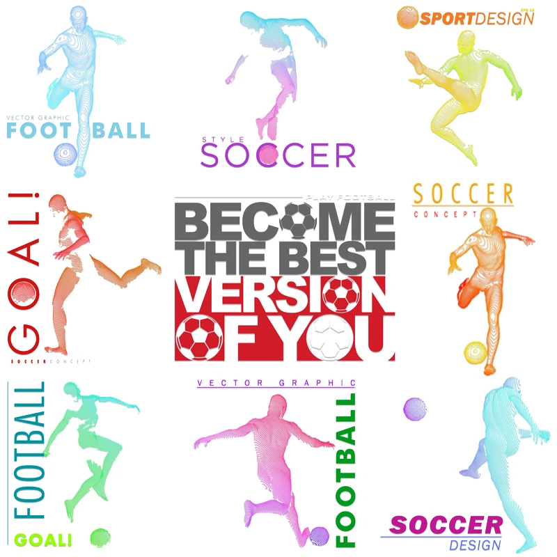 

Oeteldonk Football Game Thermal Stickers Watercolor Sport Patches on Clothes Iron-on Transfers for Clothing Thermoadhesive Patch