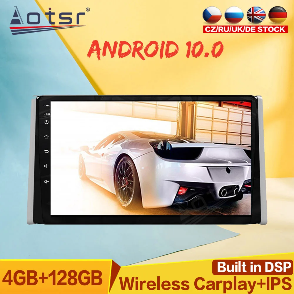 

Carplay For Toyota RAV4 2019-2020 Car 4+128G Radio Auto Stereo Tape Recorder Android10 Multimedia Player GPS Navigation Headunit