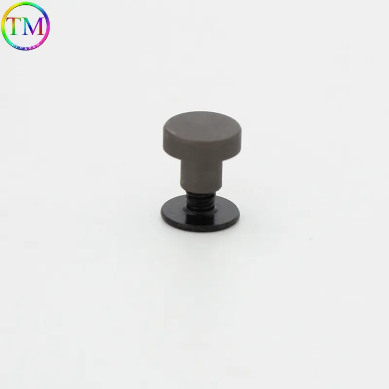 20-100 Pieces Matte Gun Black Manual Metal Bag Bottom Nail Durable Two-Legged Bucket Nail Stud Round Rivet Diy Bag Accessories