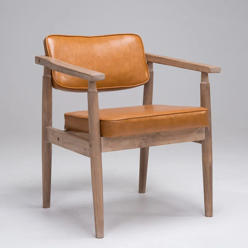 European-style Armrest Cafe Restaurant Chair Study Lounge Chair Nordic
