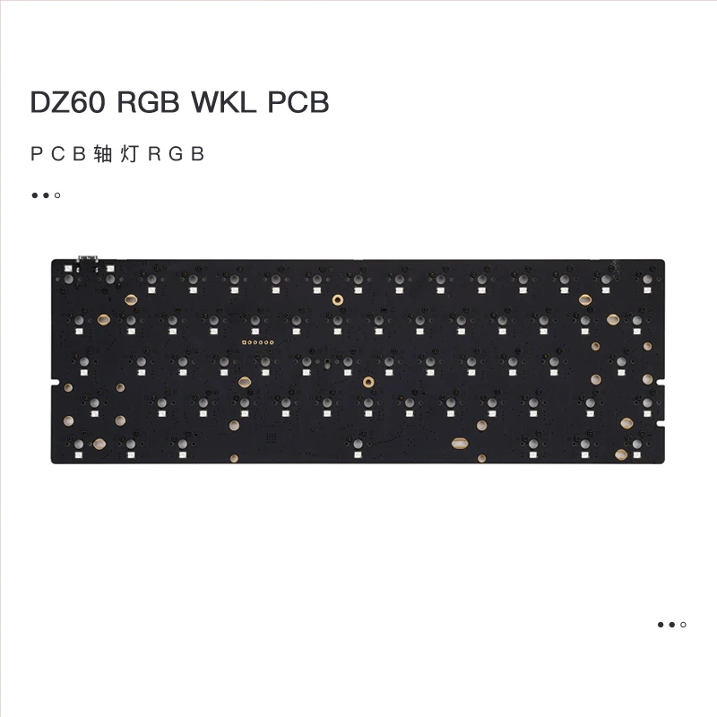 Customized Keyboard Accessories DZ60 RGB Wkl R3 PCB HHKB Hot-swappable Keyboard