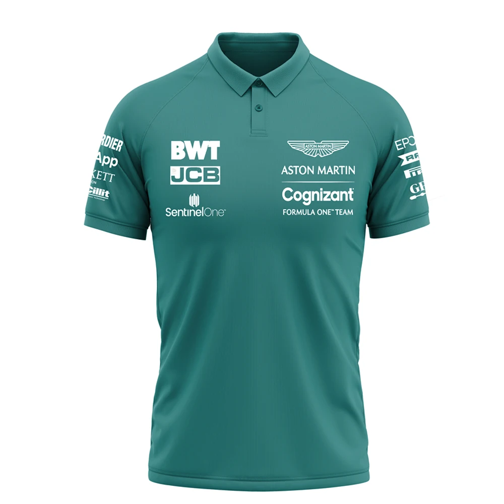 2022 мужские рубашки-поло F1 Aston Martin формула One летние женские повседневные топы для