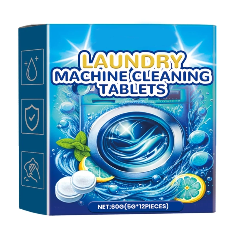 Домашние незаменимые 12/24 шт. стиральная машина таблетки для глубокой очистки