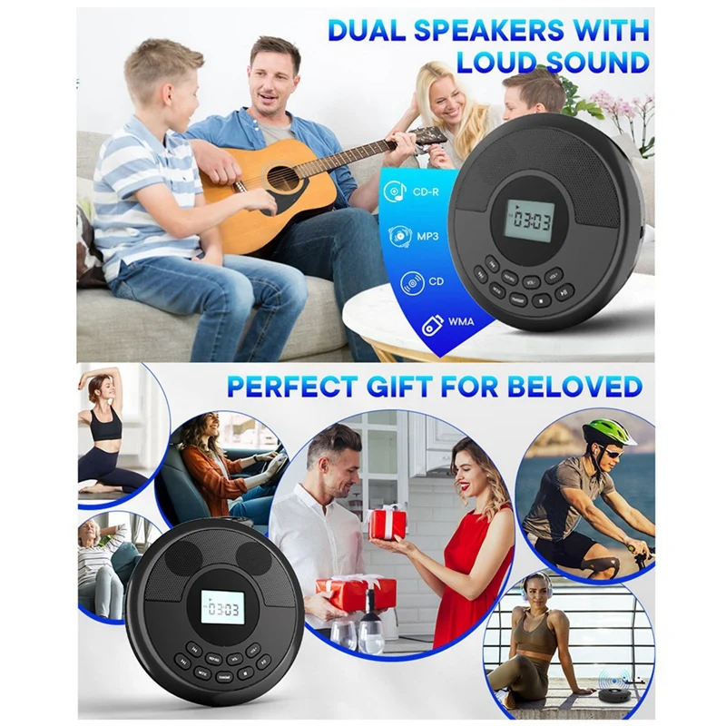 Портативный Bluetooth CD-плеер Walkman Mp3-плеер