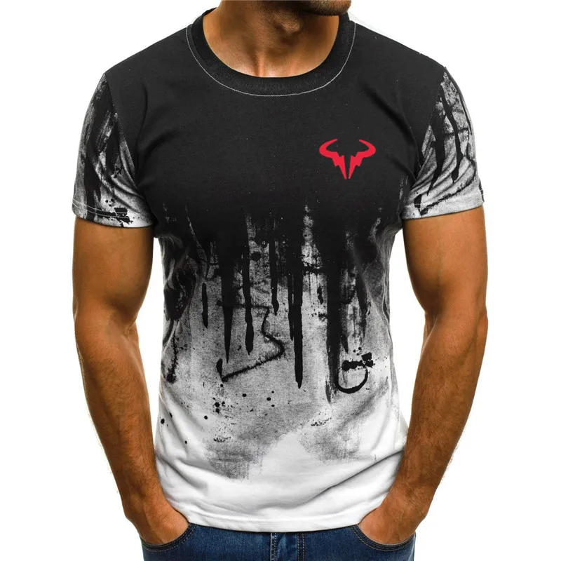 

2023 Men's 3D printing T-shirt, men's short sleeve fashion T-shirt, round neck summer T-shirt, fashion casual T-shirt,