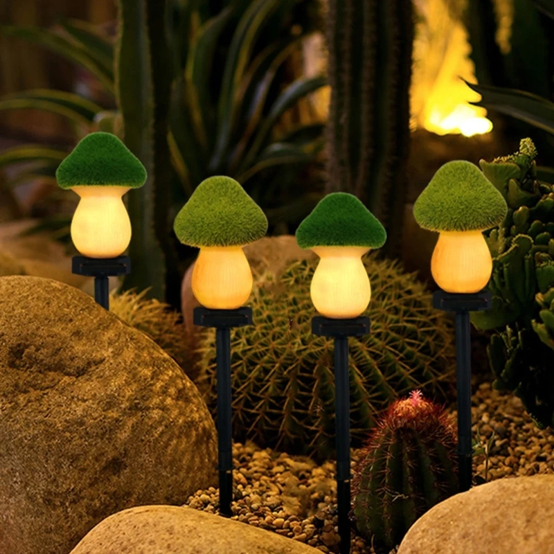 

Outdoor Solar Garden Lights Cute Mushroom Shape Landscape Light Waterproof Solar Pathway Lamps for Courtyard Decoration