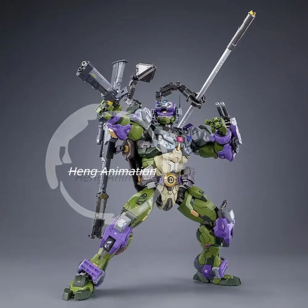 Фото HEATBOYS Черепашки ниндзя Donatello, броня из сплава, готовая к сборке модель, модная игрушка, аниме-фигурка №3