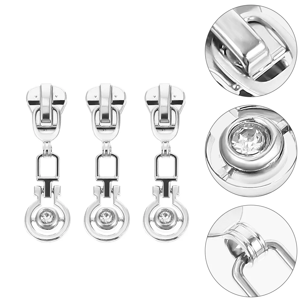 

6pcs Garment Zipper Metal Zipper Tabs Broken Zippers Repairing Tools
