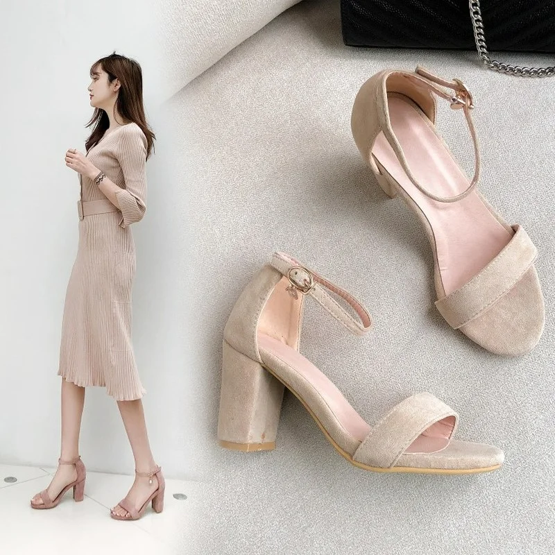 

Женские босоножки из искусственной замши, Размеры 33-43