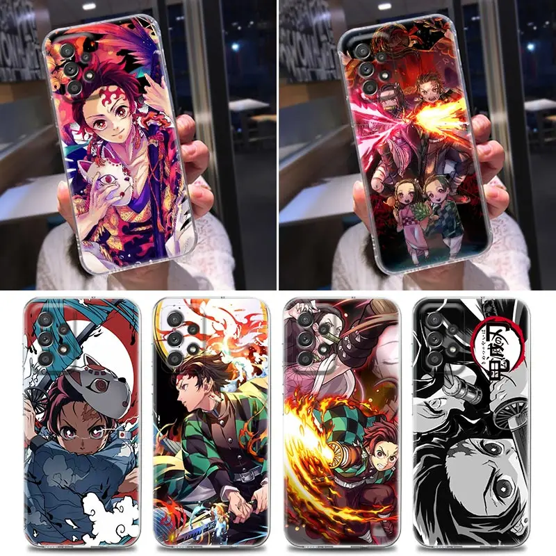 

Demon Slayer Clear Case For Samsung Galaxy A52 A51 A53 A72 A71 A73 A32 A31 A33 A22 A11 Cases Cover Anime Kamado Tanjirou Nezuko