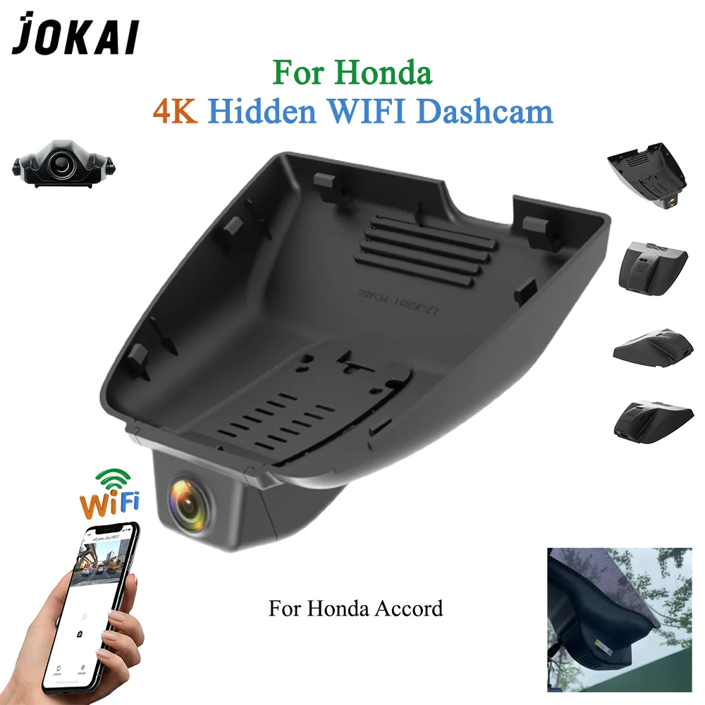 For Honda Accord 2010-2022 Front and Rear 4K Dash Cam for Car Camera Recorder Dashcam WIFI Car Dvr Recording Devices Accessories