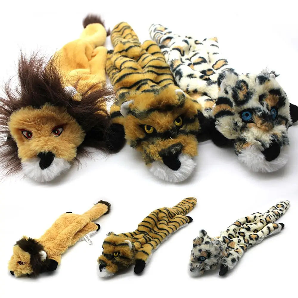 

Новинка пищалка со звуком льва/тигра/леопарда плюшевая игрушка в виде животного Симпатичные плюшевые игрушки товары для домашних животных Жевательная пищалка игрушка для собак