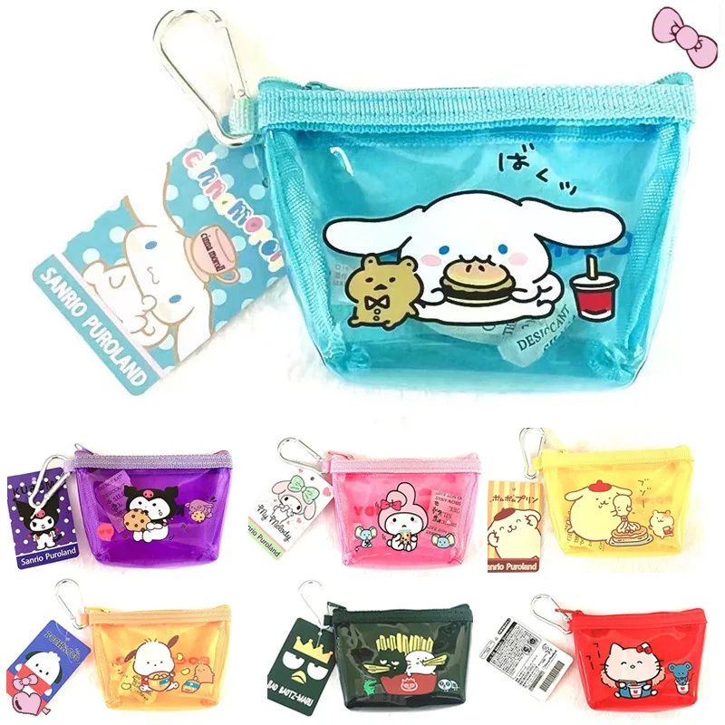Cute Kawaii Sanrio Coin Purse Hello Kitty Accessories Beauty Cartoon Anime Storage Tidy Coin Pack Water Proof Wallet Girls Gift