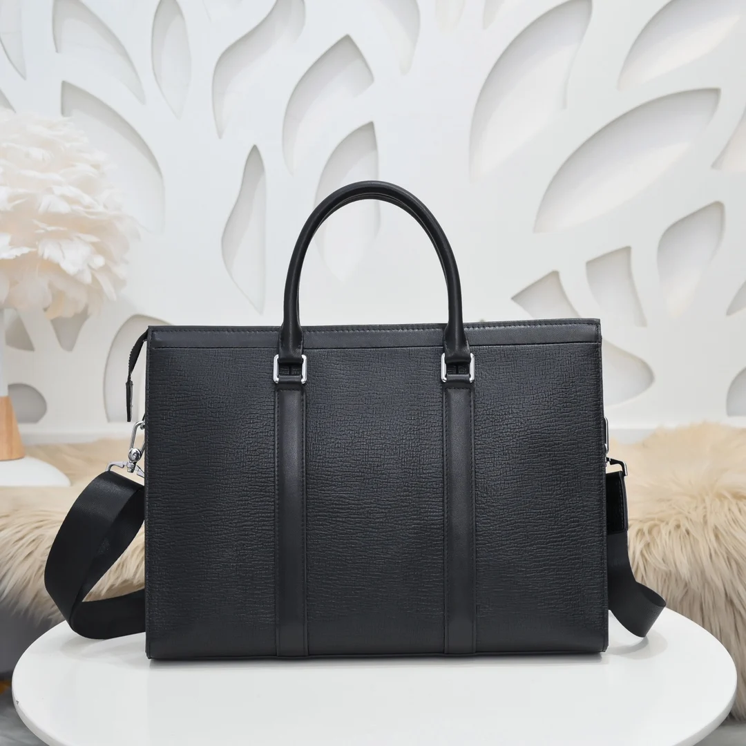 

Мужской классический черный кожаный деловой Универсальный портфель на одно плечо