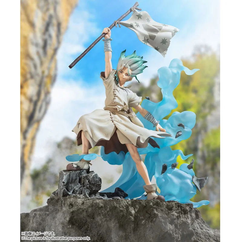 Игрушка Bandai Genuine Dr.STONE Anime Figure Ishigami Senkuu - действующий игровой набор для мальчиков и девочек, подарки для детей, собираемые орнаменты.