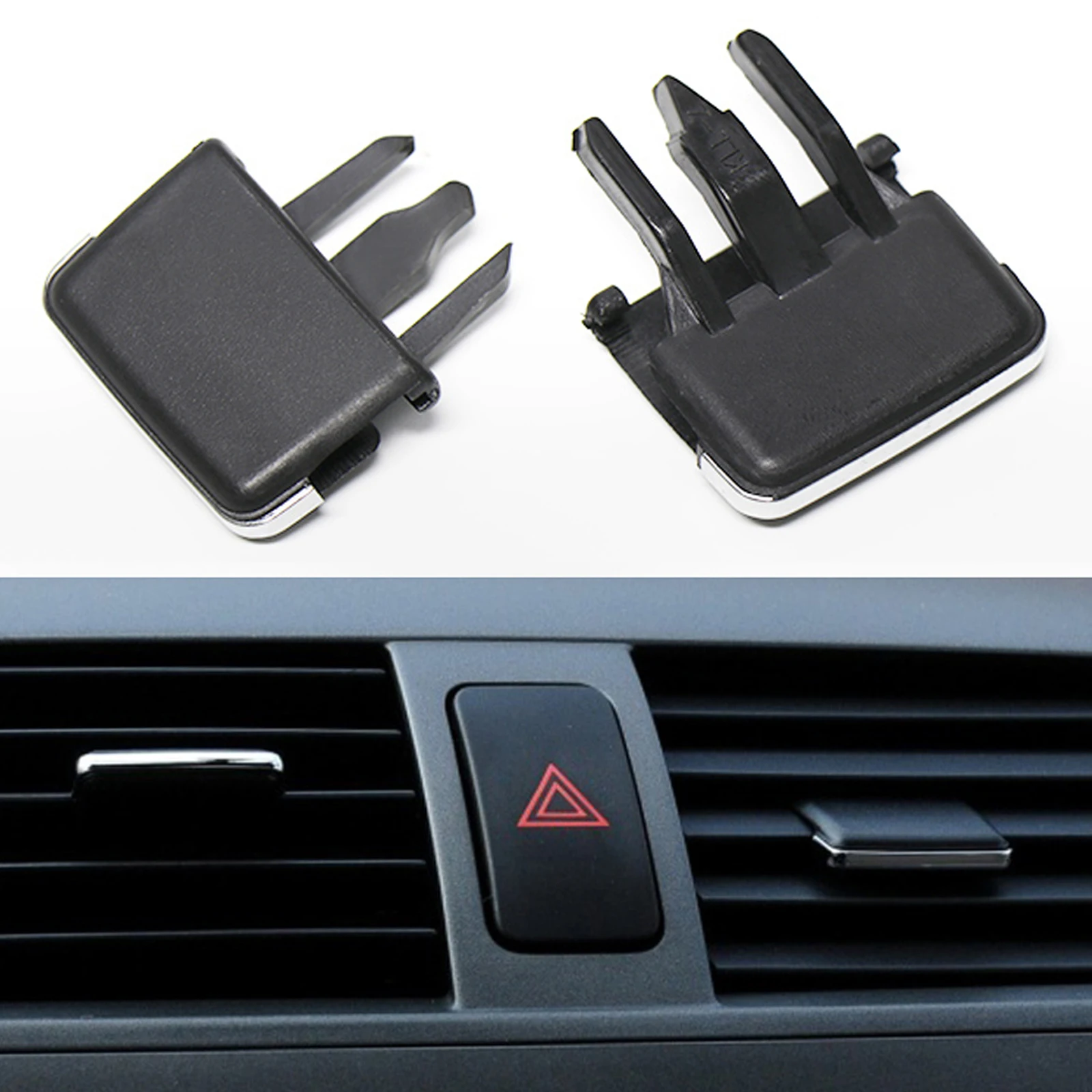 

4pcs Auto Car Air Conditioning Vent Car Center Dash A/C Vent Louvre Blade Slice Air Conditioning Leaf Clips Set Accessories