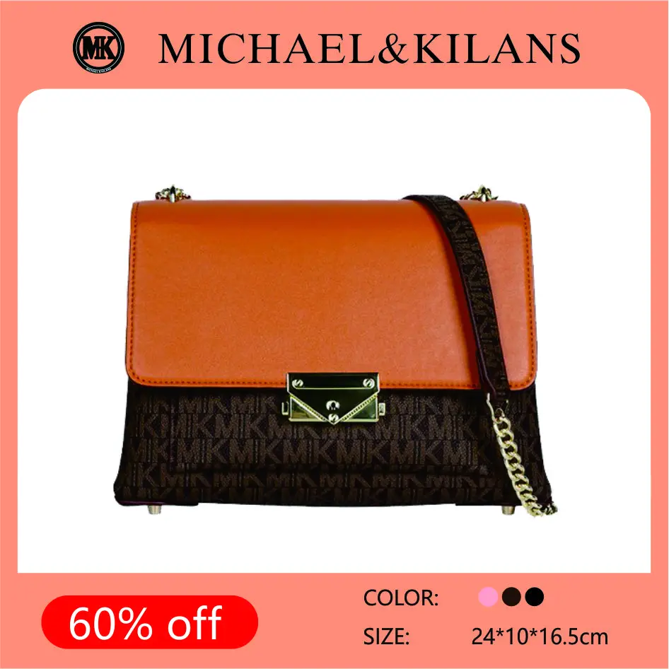 

MK Bag MICHAEL&KILANS Luxury Designer Handbag For Women Kors New Flower Shoulder Bag Retro Rhombic Chain Messenger Bag