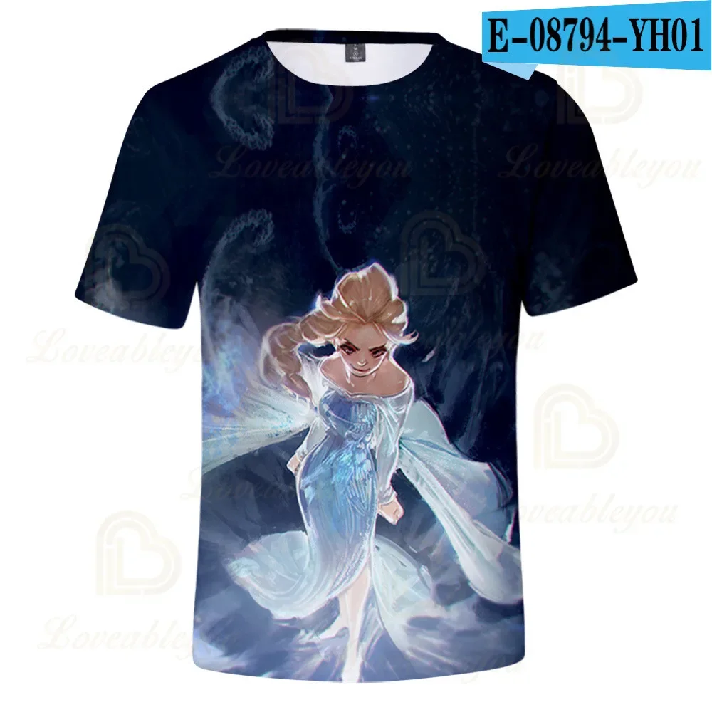 Детские футболки с героями мультфильмов Анна Эльза яркая Одежда для мальчиков и