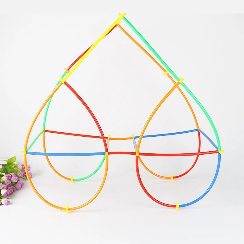 310 шт. соломенный конструктор STEM строительные блоки игрушки для образования