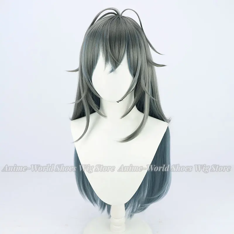 Парик для косплея Ike Eveland длинный 75 см серо-синий 2022 термостойкие волосы Роскошные