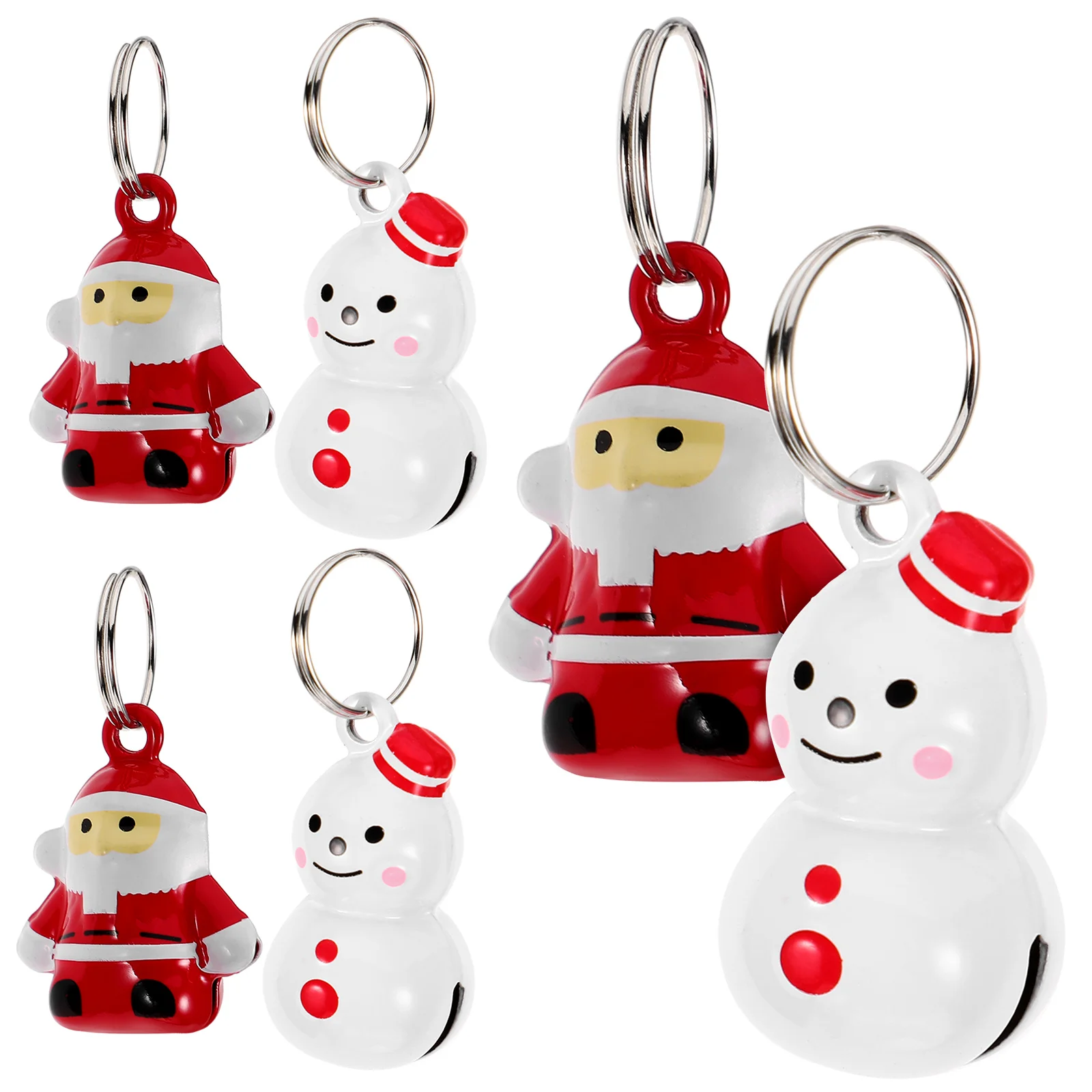 

6pcs Xmas Decorative Bell Pendant Pet Collar Hanging Ornament Xmas Scene Layout Prop