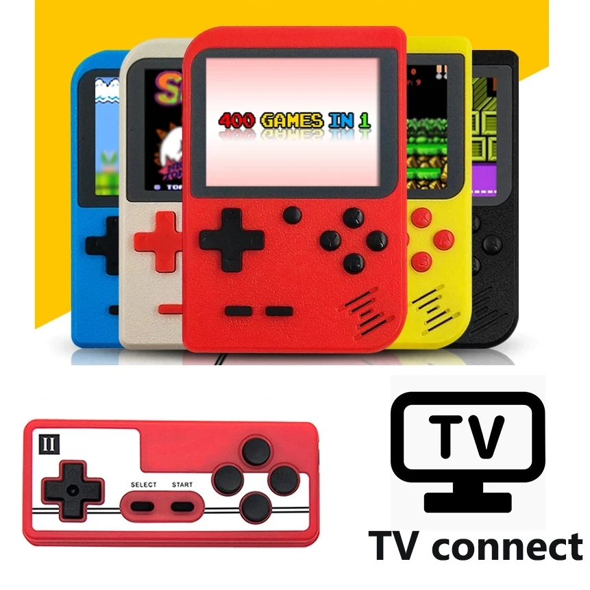 

2022 New Portable Retro Video Console Handheld Game Advance Players Built-in 400 Games 2.4 Inch Game Console Double Play