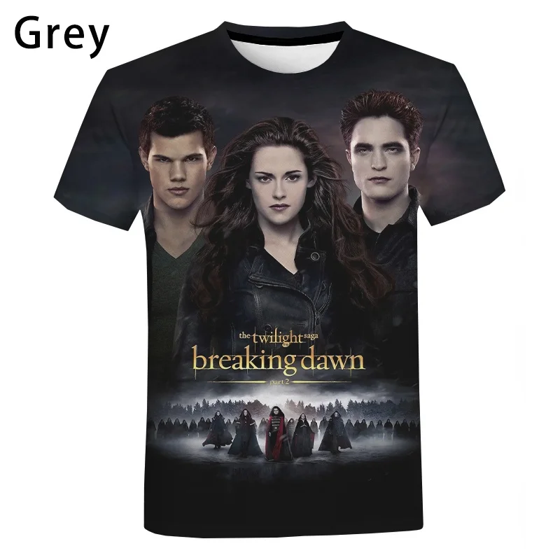 

The Twilights Saga 3D Print T Shirt Men Women Summer Fashion Casual Cool T-shirt Horror Movie Twilight Harajuku Streetwears