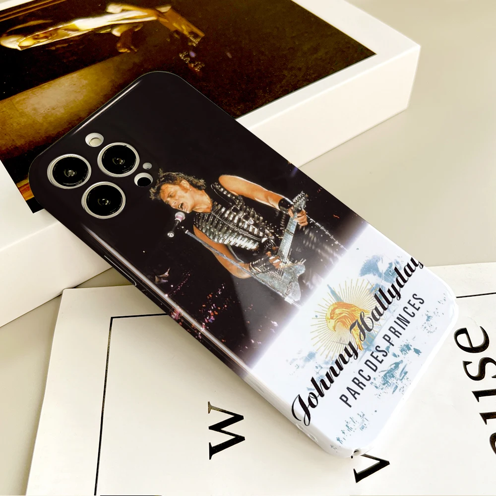 Чехол для телефона Singer J-Johnny H-Hallyday iPhone 16 15 14 13 12 11 Plus Pro Max Mini прочный