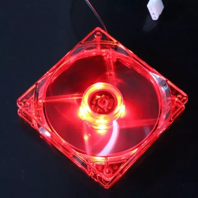 

Fan PC Computer Fan Quad 4 LED Light 120mm PC Computer Case Cooling Fan Mod Quiet Molex Connector Easy Installed Fan 12V