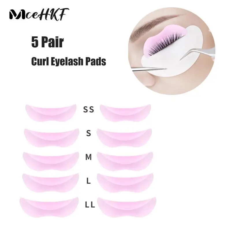 

5 пар/набор, силиконовые бигуди для наращивания ресниц