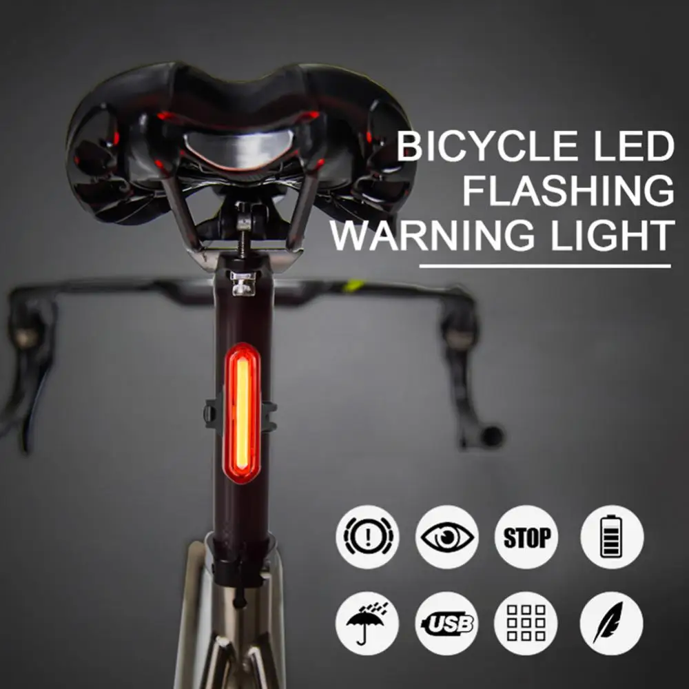 

Day Wolf Star Warning Light Mountain Bike USB Charging Waterproof Safety Taillight Outdoor Night Riding Warning Light