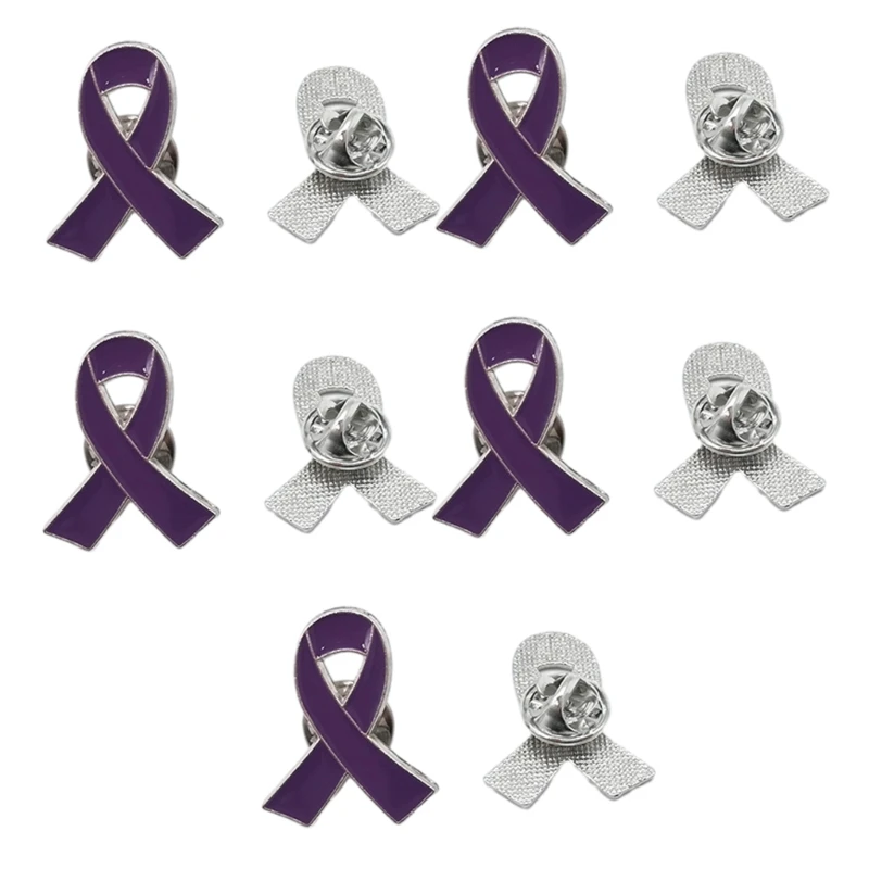 10 розовых ленточек брошь осведомленность о раке молочной железы на лацкане лента