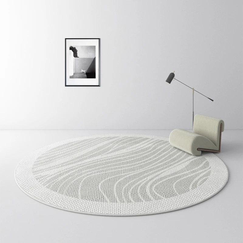 Нескользящий коврик для гостиной серый круглый ковер стиль ваби-Саби японская