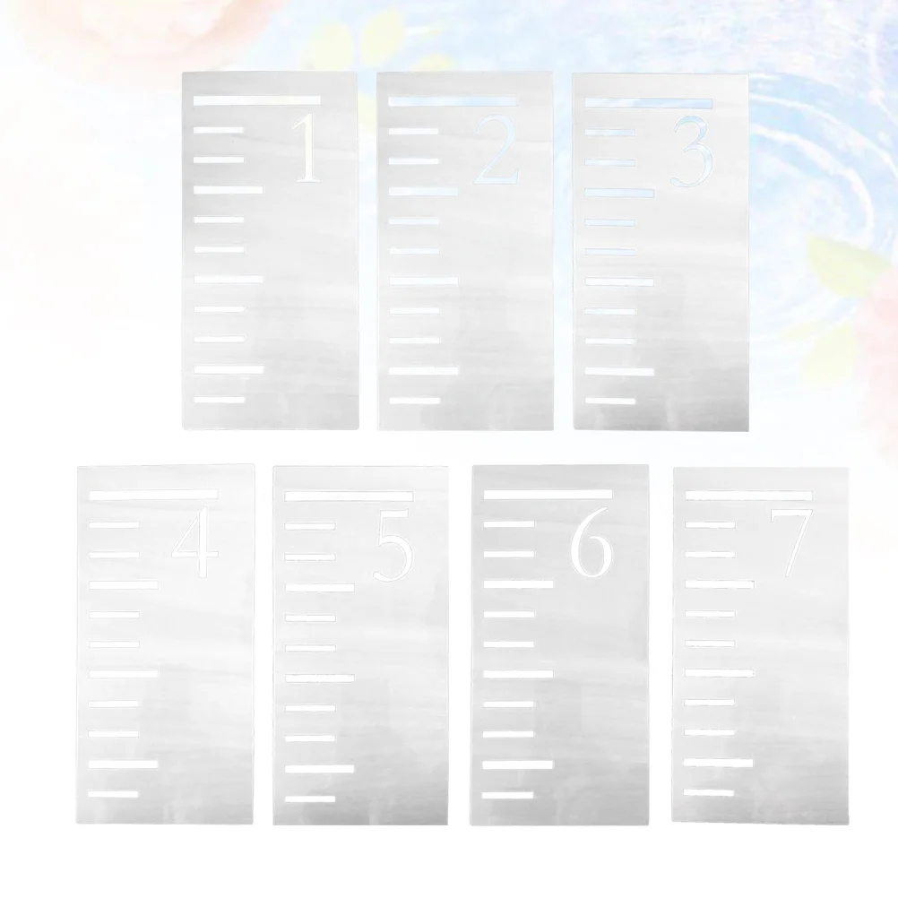 

7pcs 7 Feet Growth Chart Stencil Kids Height Growth Chart Reusable Kids Height Measuring Ruler Template
