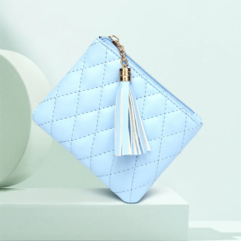 

Small Coin Purse Girl Cute Card Money Short Change Pouch Coin Purse Women PU Leather Zip Coin Wallet Key Chain Fashion