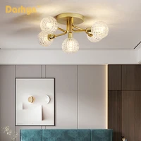 nordic copper magic bean chandelier designer creative living room lamps postmodern minimalist bedroom dining room molecular lamp