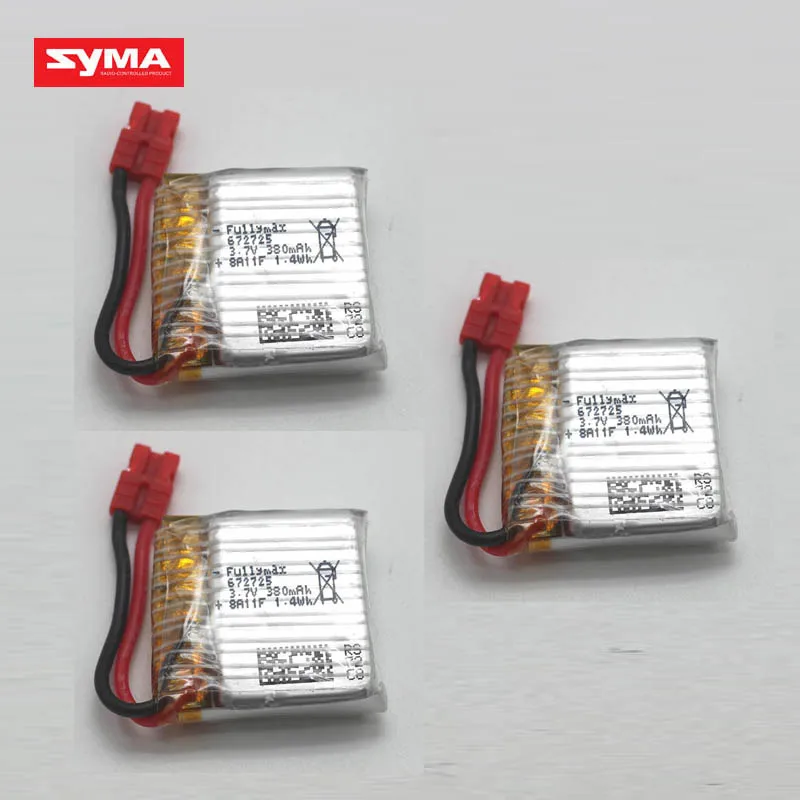 Оригинальная запасная часть аккумулятора SYMA, 3,7 в, 380 мАч, запасная батарея Lipo для SYMA X26, X21, X21W, аксессуары для радиоуправляемой модели